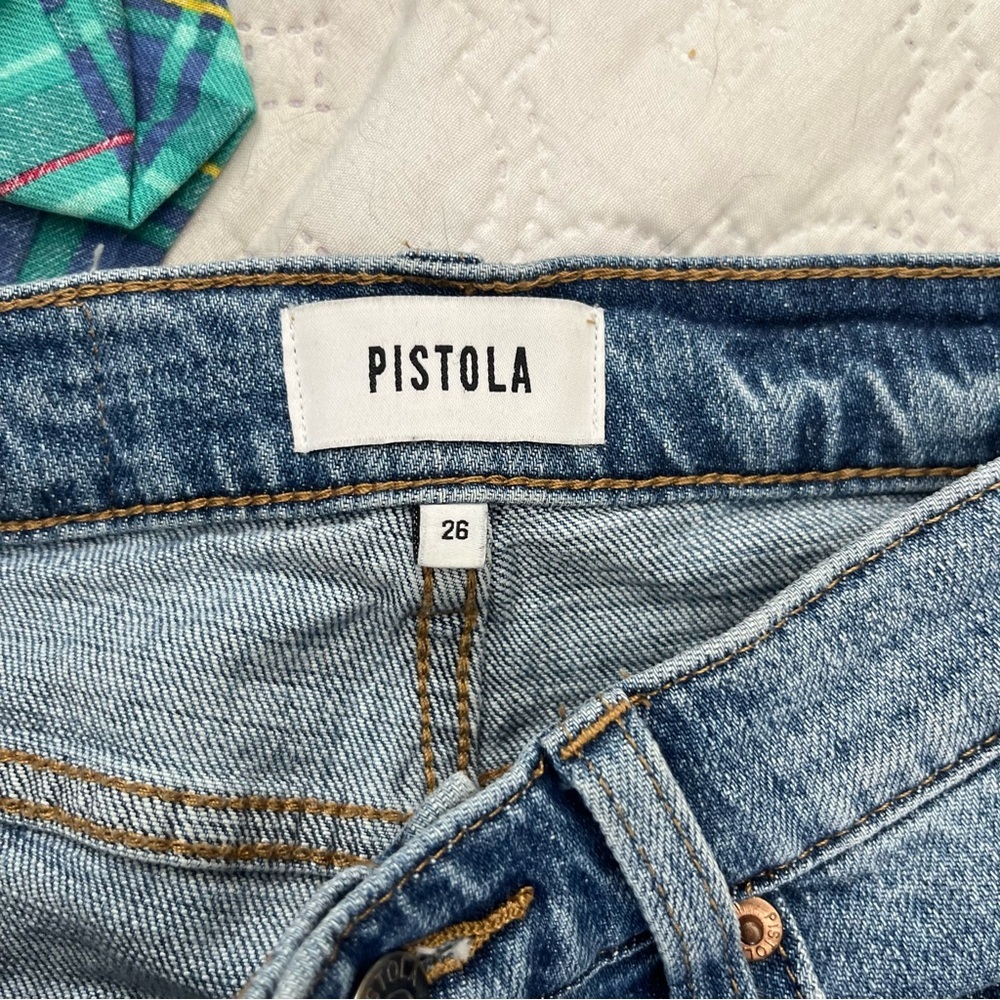 Pistola Lennon High Rise Crop Boot Jeans 26 Distressed in Meyer Wash - Picture 8 of 16